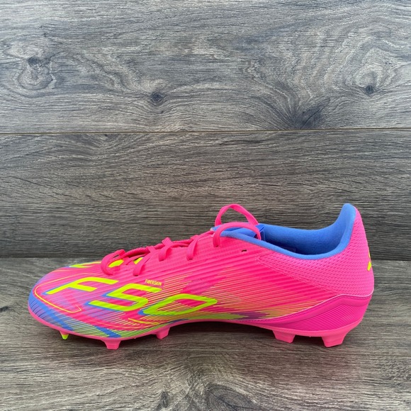 Adidas F50 League FG Mens Soccer Cleats Pink Blue Yellow Size 10 IE1291 - Picture 6 of 9